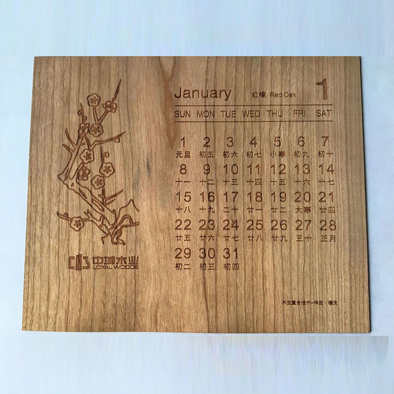 Calendario in legno